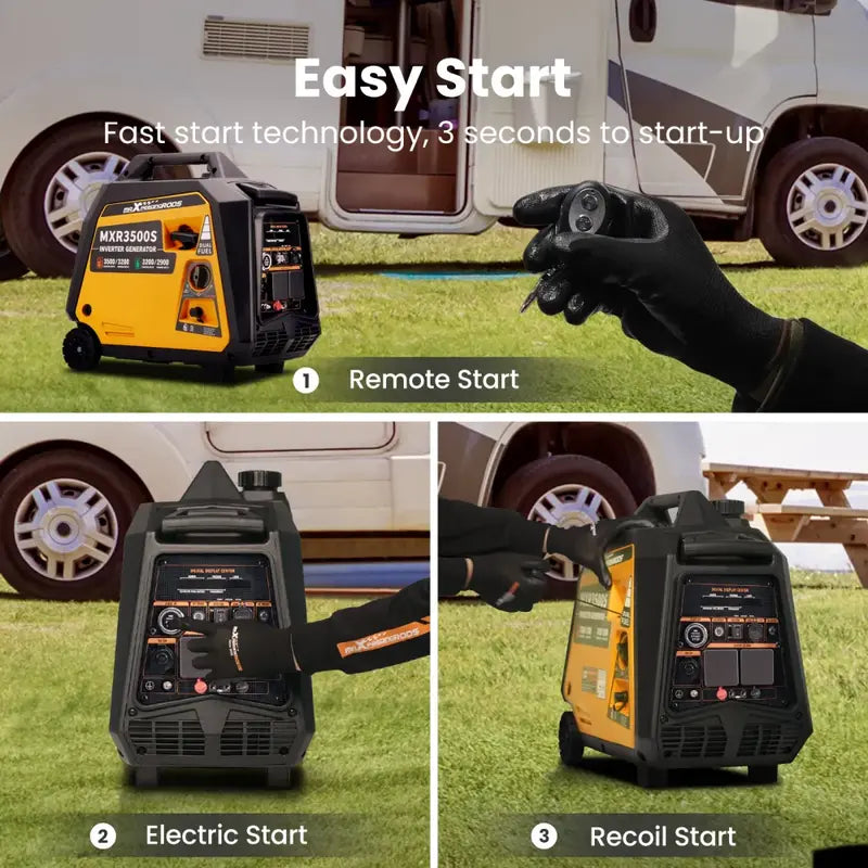 MXR3500S Dual Fuel Generator Starting Merthods