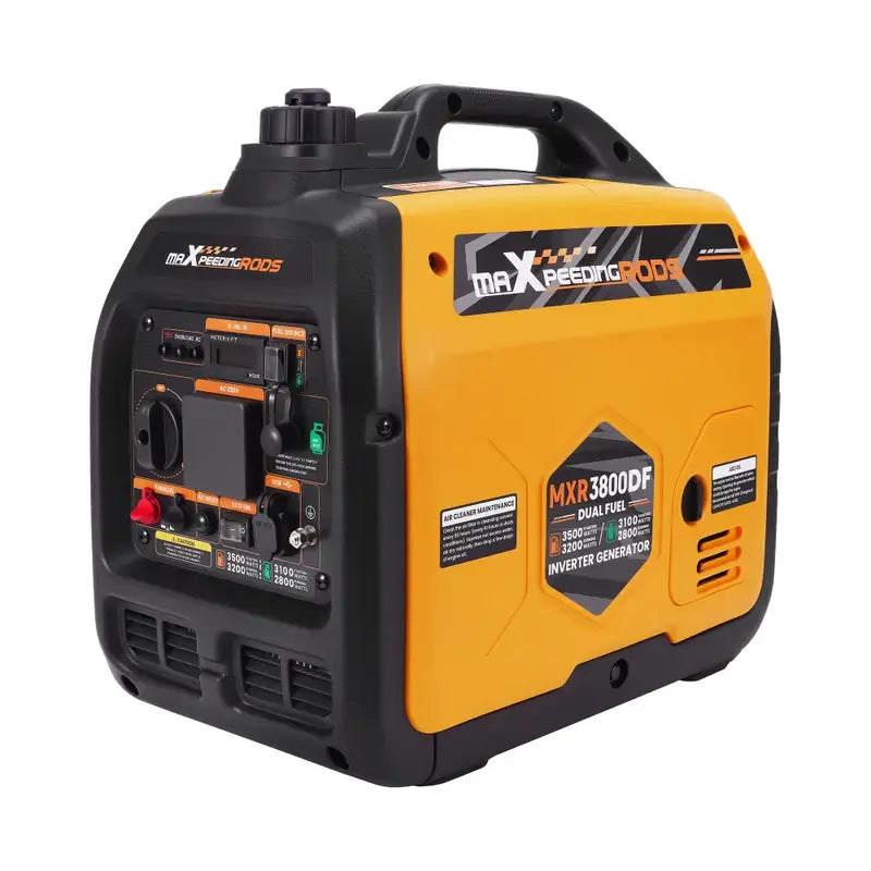MXR3800DF Petrol/LPG inverter Generator Side/Front View