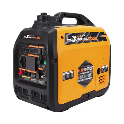 MXR3800DF Petrol/LPG inverter Generator Side/Front View