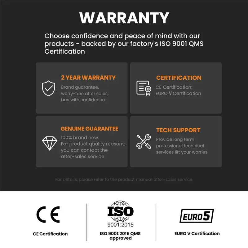 MXR3800 Portable Inverter Generator Warranty