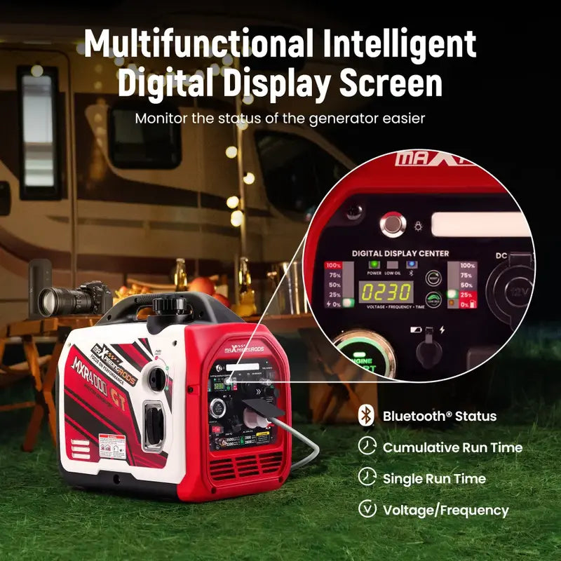 MXR4000GT Portable Inverter Generator Display Screen