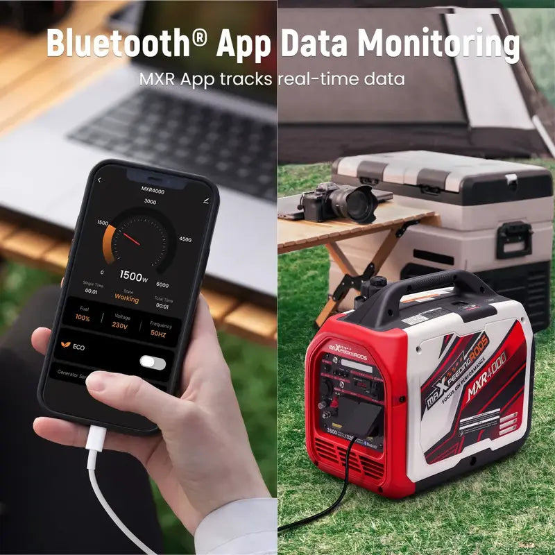 MXR4000 Petrol Inverter Generator Bluetooth Monitoring