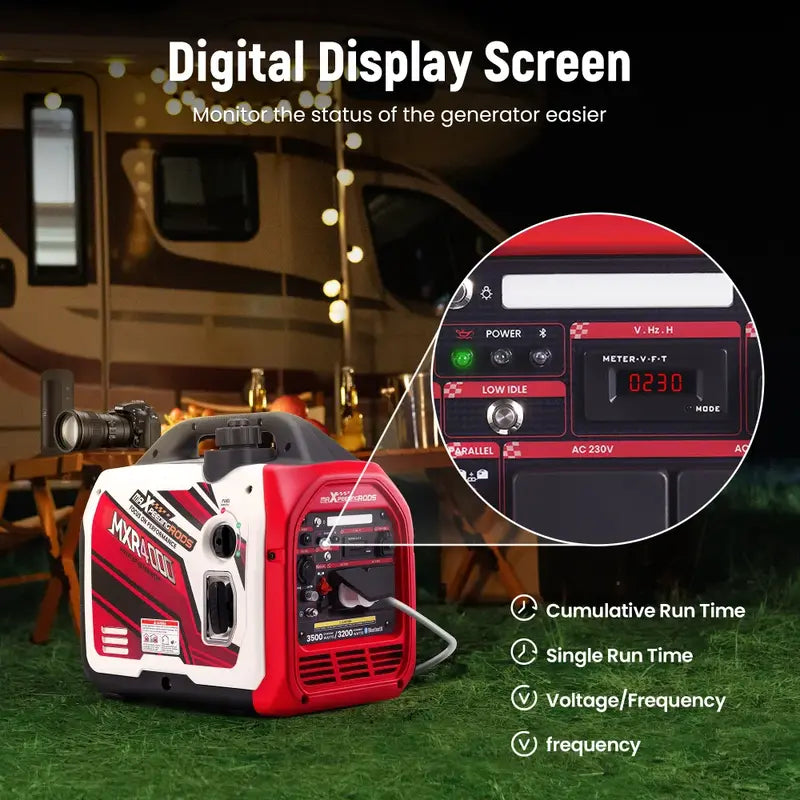 MXR4000 Petrol Inverter Generator Digital Screen