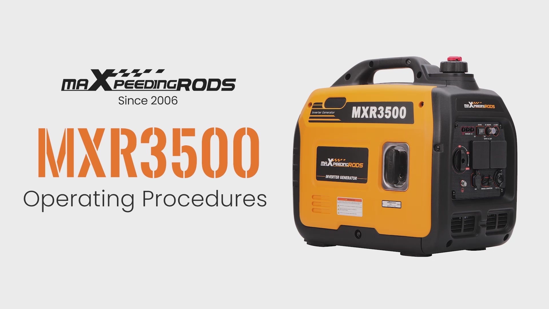 MXR3500 Petrol Inverter Generator  Video